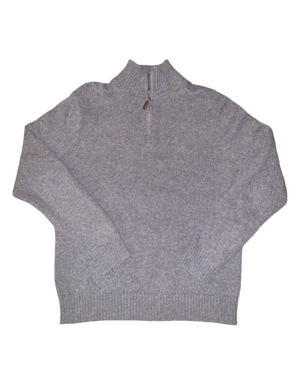 J Crew Cotton/Cashmere 1/4-Zip Gray Pullover Sweater. Men’s Medium